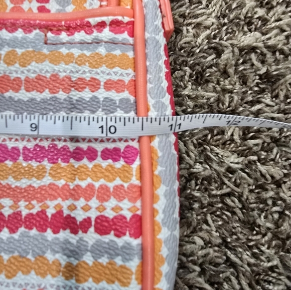 Vera Bradley Flap Crossbody Purse Confetti Stripe Faux Leather - Picture 7 of 8